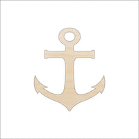 Anchor Wood Craft Shape – Laser Cut Baltic Birch Unfinished DIY Wood Art Supplies ANC19 - The Wood Shape Store