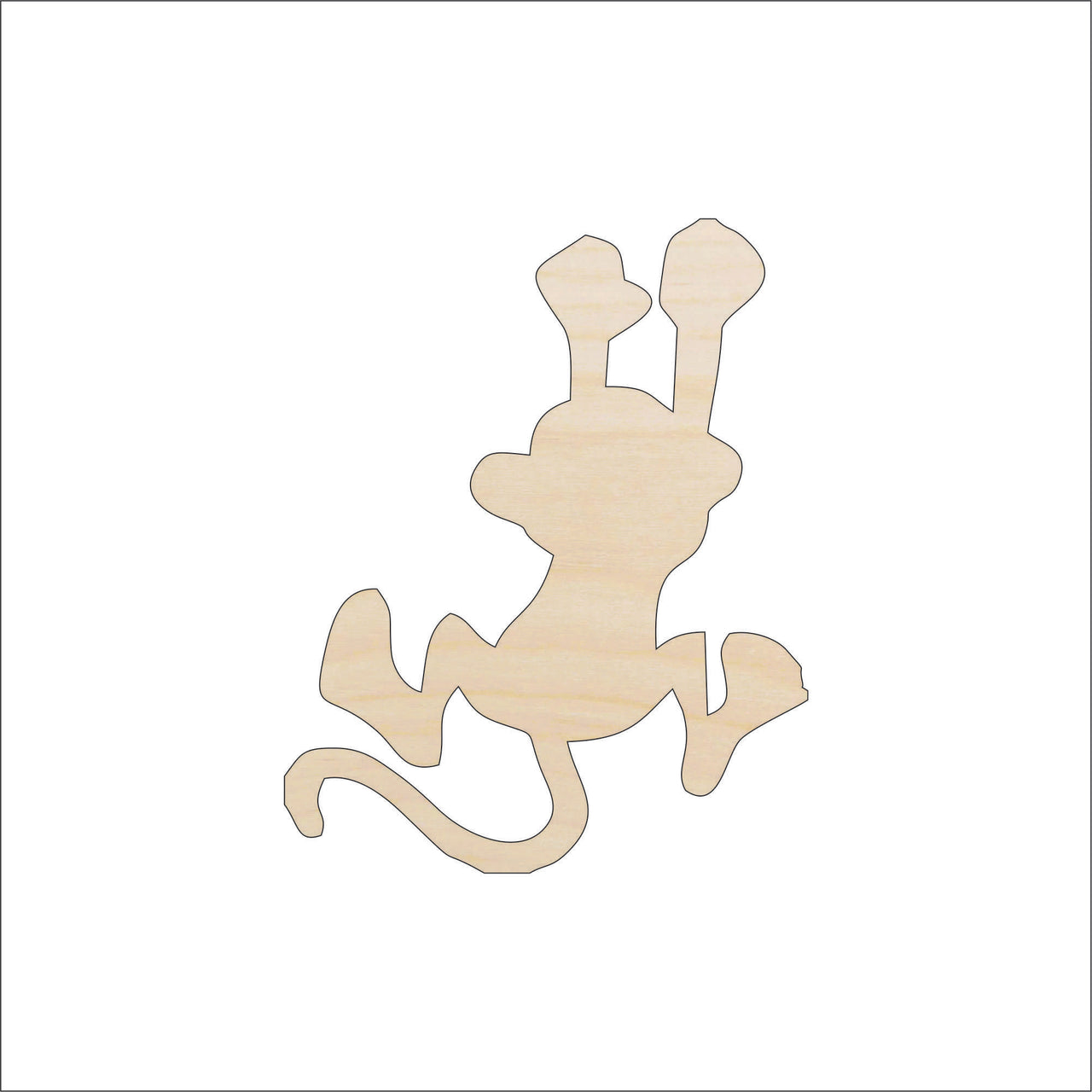 Monkey Wood Craft Shape – Laser Cut Baltic Birch Unfinished DIY Wood Art Supplies APE9 - The Wood Shape Store