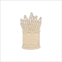 Can of Crayons Wood Craft Shape – Laser Cut Baltic Birch Unfinished DIY Wood Art Supplies ART10 - The Wood Shape Store