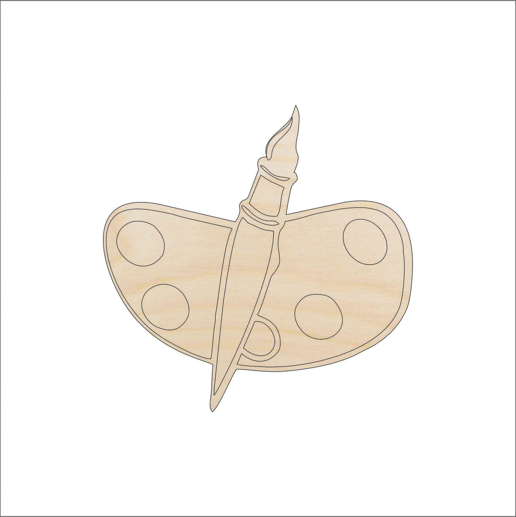 Paint Palette Wood Craft Shape Laser Cut Out & Unfinished DIY Craft Supply ART1