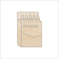 Crayon Wood Craft Shape – Laser Cut Baltic Birch Unfinished DIY Wood Art Supplies ART4 - The Wood Shape Store