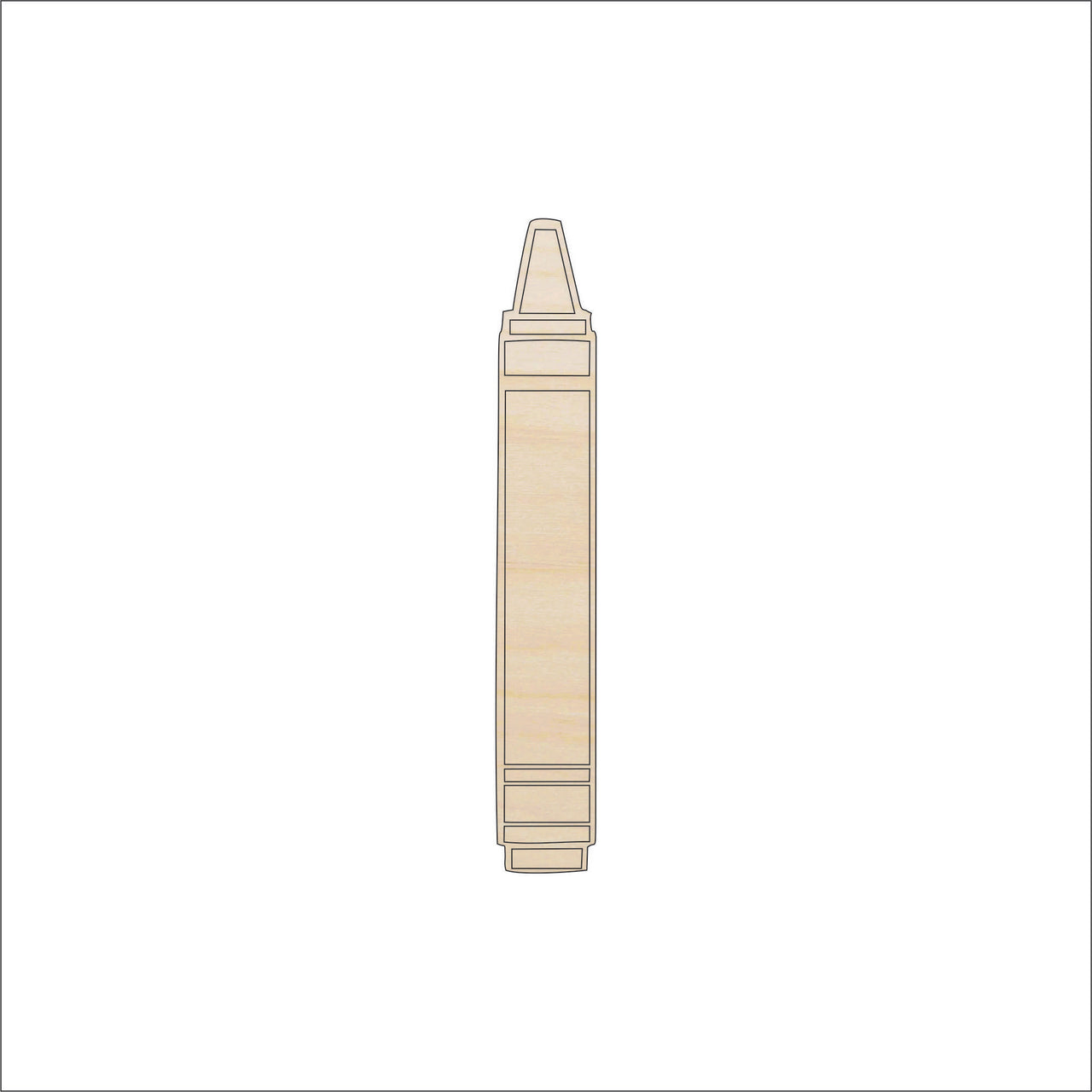 Crayon Wood Craft Shape – Laser Cut Baltic Birch Unfinished DIY Wood Art Supplies ART5 - The Wood Shape Store