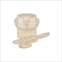 Paint Can Wood Craft Shape – Laser Cut Baltic Birch Unfinished DIY Wood Art Supplies ART7 - The Wood Shape Store