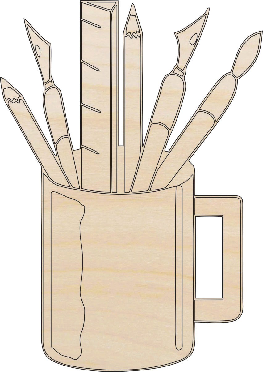 Art Tools Wood Craft Shape – Laser Cut Baltic Birch Unfinished DIY Wood Art Supplies ART9 - The Wood Shape Store