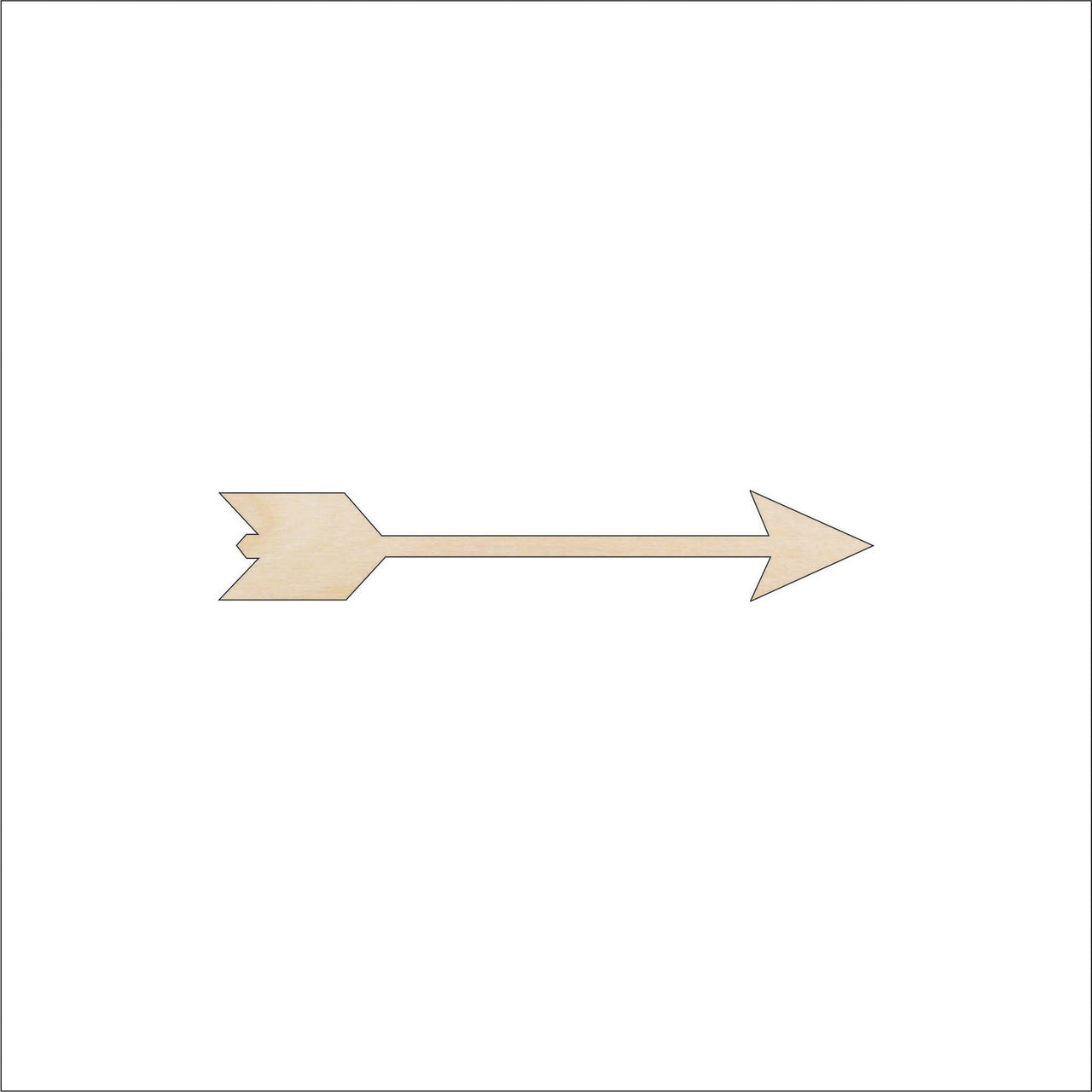 Arrow Wood Craft Shape – Laser Cut Baltic Birch Unfinished DIY Wood Art Supplies ARW14 - The Wood Shape Store