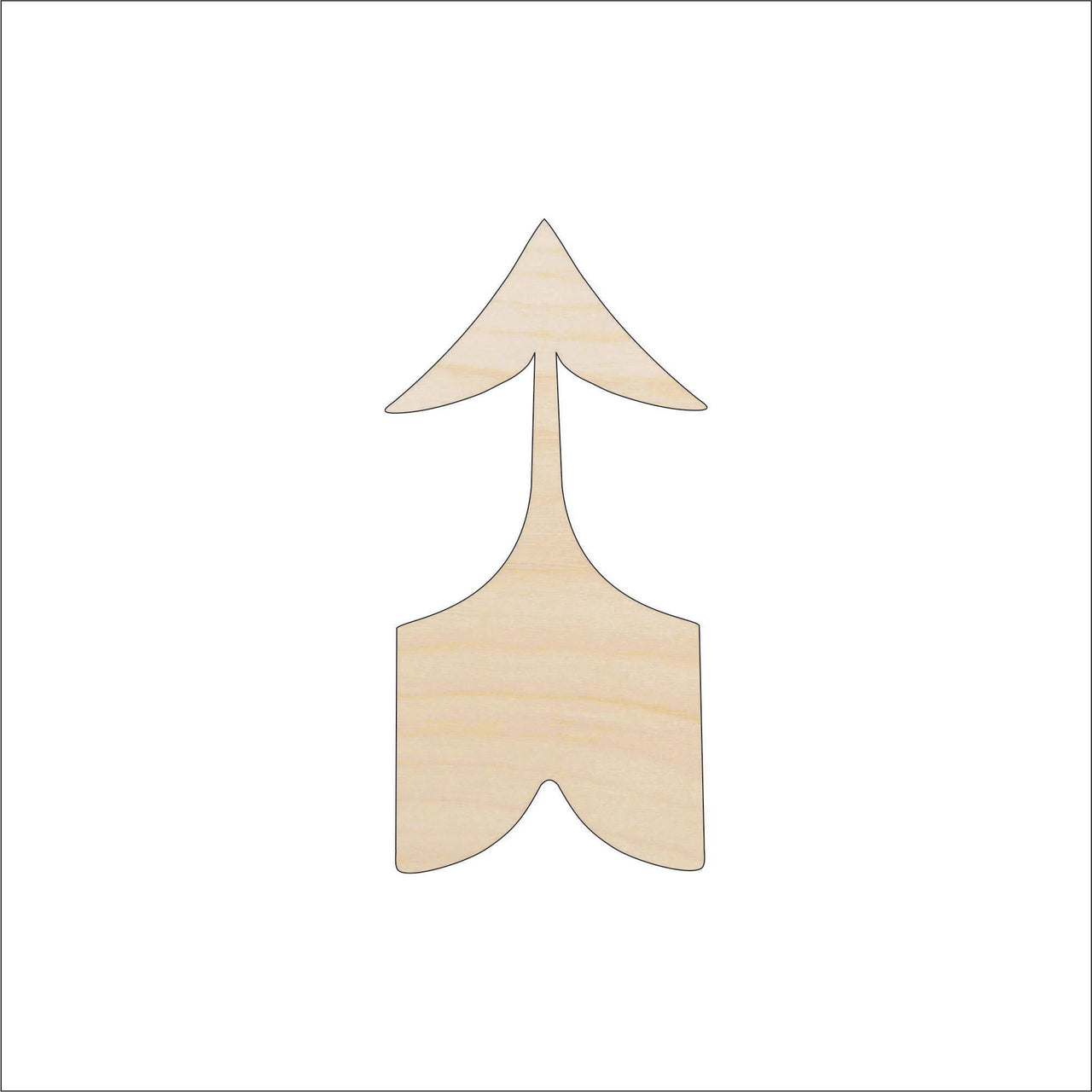 Arrow Wood Craft Shape – Laser Cut Baltic Birch Unfinished DIY Wood Art Supplies ARW20 - The Wood Shape Store