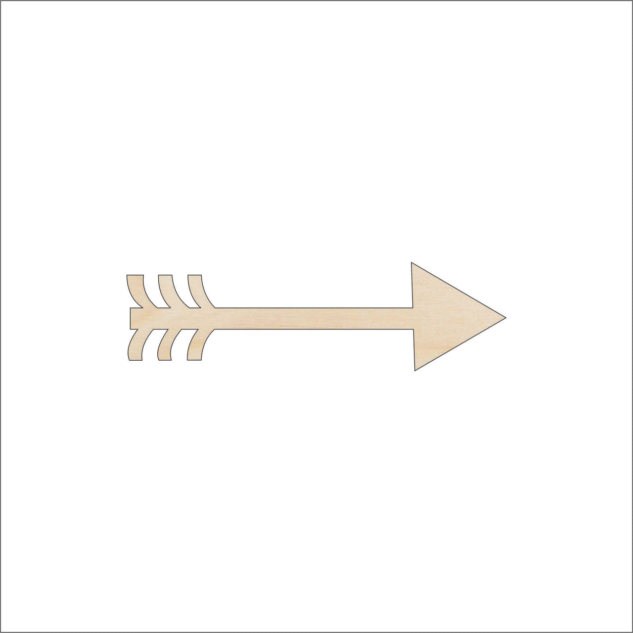 Arrow Wood Craft Shape – Laser Cut Baltic Birch Unfinished DIY Wood Art Supplies ARW5 - The Wood Shape Store