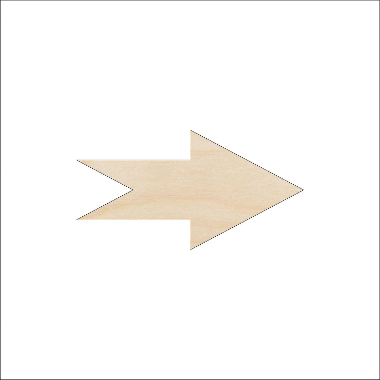 Arrow Wood Craft Shape – Laser Cut Baltic Birch Unfinished DIY Wood Art Supplies ARW9 - The Wood Shape Store