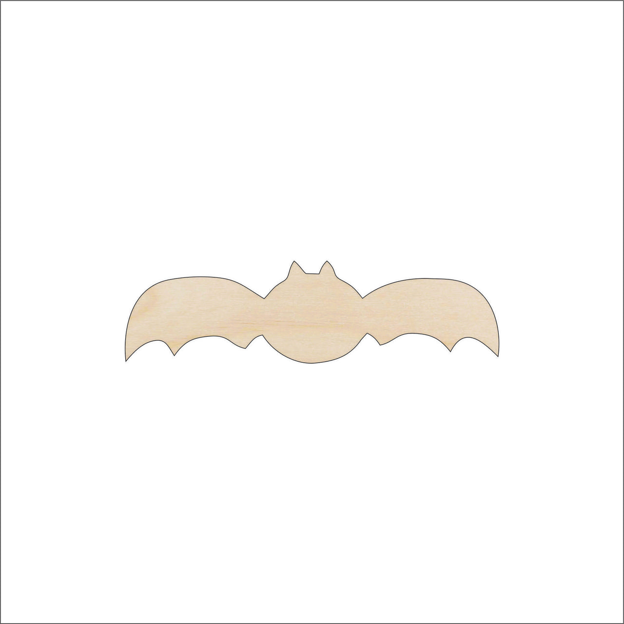 Flying Bat Wood Craft Shape – Laser Cut Baltic Birch Unfinished DIY Wood Art Supplies BAT11 - The Wood Shape Store