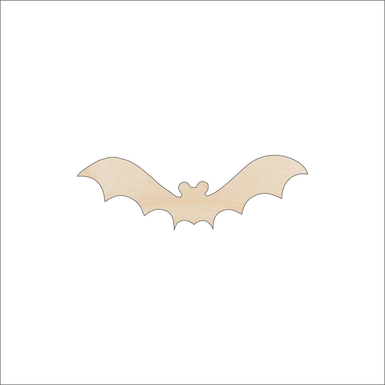 Flying Bat Wood Craft Shape – Laser Cut Baltic Birch Unfinished DIY Wood Art Supplies BAT12 - The Wood Shape Store