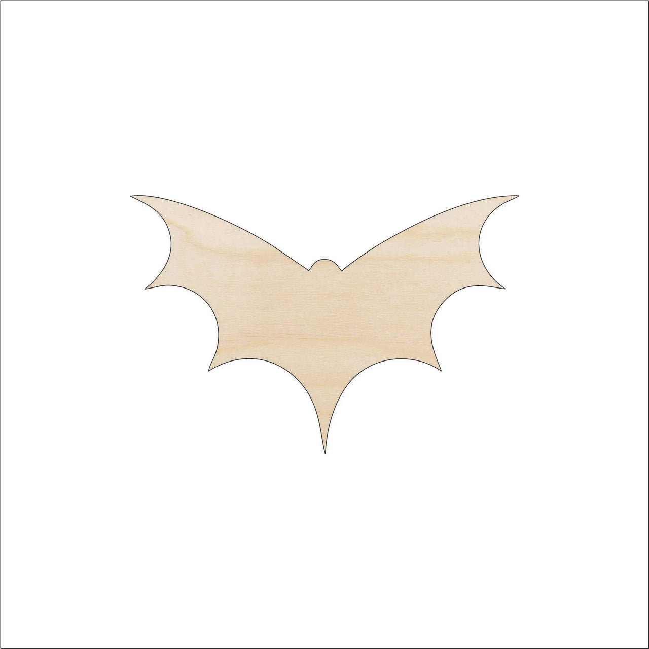 Flying Bat Wood Craft Shape – Laser Cut Baltic Birch Unfinished DIY Wood Art Supplies BAT15 - The Wood Shape Store