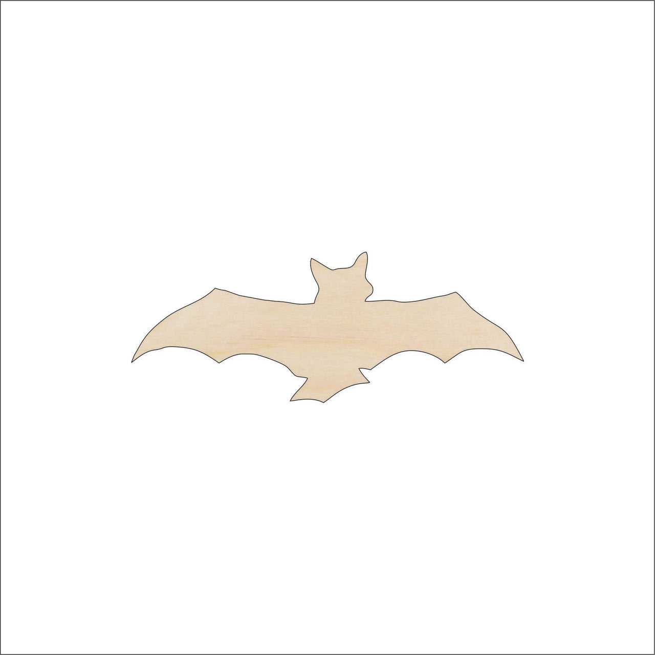 Flying Bat Wood Craft Shape – Laser Cut Baltic Birch Unfinished DIY Wood Art Supplies BAT17 - The Wood Shape Store