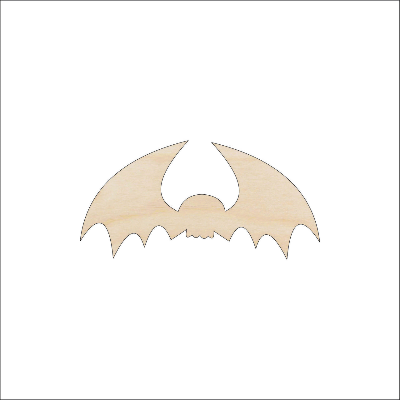 Bat Wood Craft Shape – Laser Cut Baltic Birch Unfinished DIY Wood Art Supplies BAT18 - The Wood Shape Store