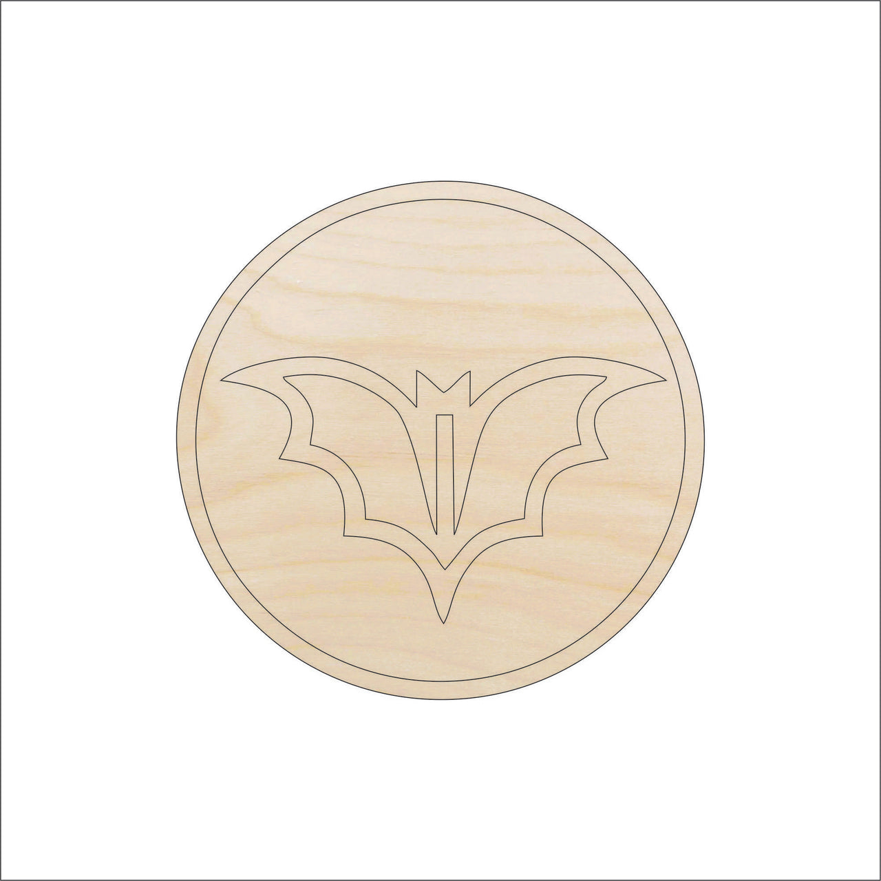Bat Wood Craft Shape – Laser Cut Baltic Birch Unfinished DIY Wood Art Supplies BAT19 - The Wood Shape Store