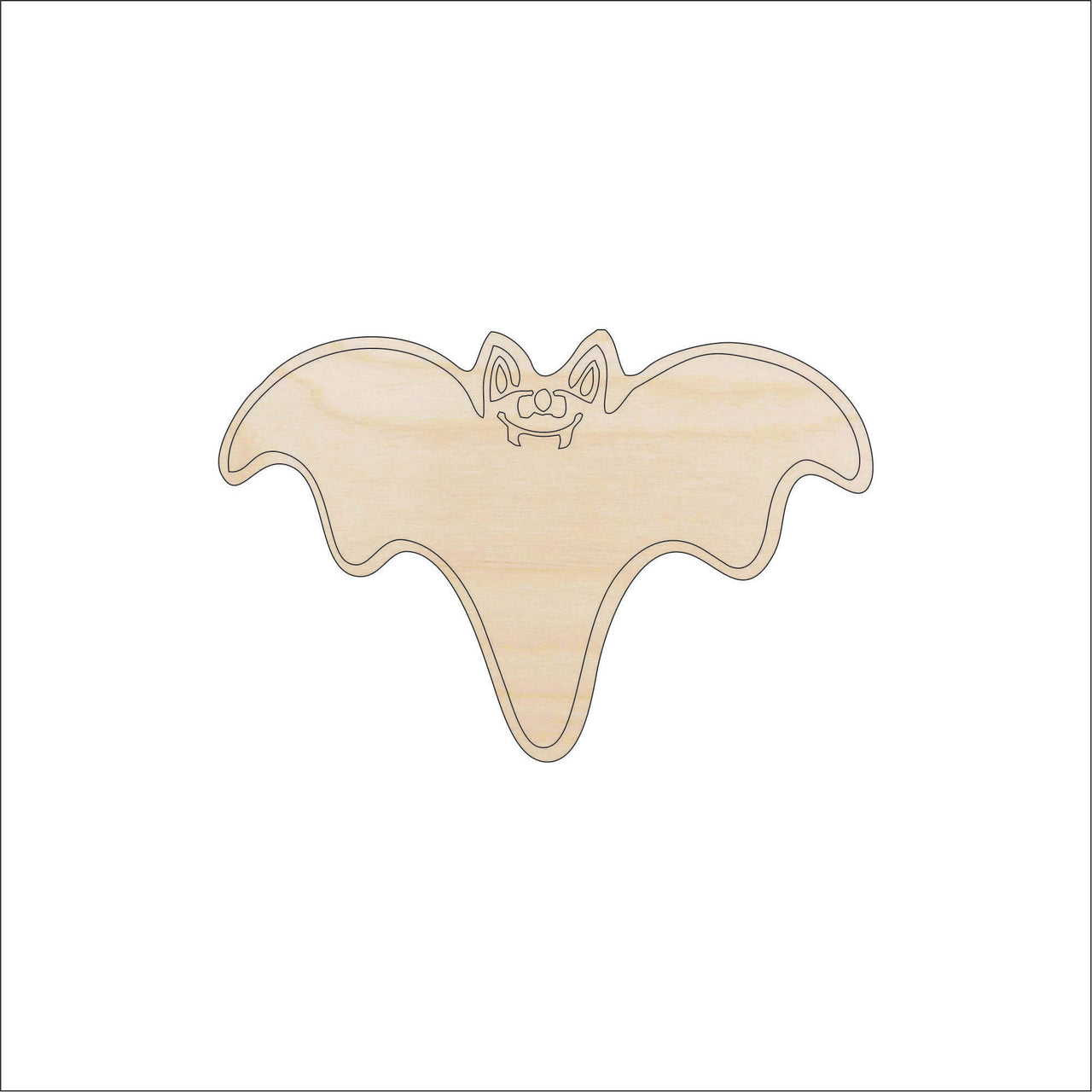 Bat Wood Craft Shape – Laser Cut Baltic Birch Unfinished DIY Wood Art Supplies BAT1 - The Wood Shape Store