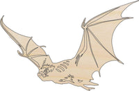 Flying Bat Wood Craft Shape – Laser Cut Baltic Birch Unfinished DIY Wood Art Supplies BAT21 - The Wood Shape Store