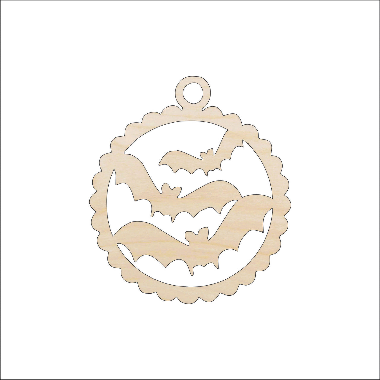 Bat Ornament Wood Craft Shape – Laser Cut Baltic Birch Unfinished DIY Wood Art Supplies BAT5 - The Wood Shape Store