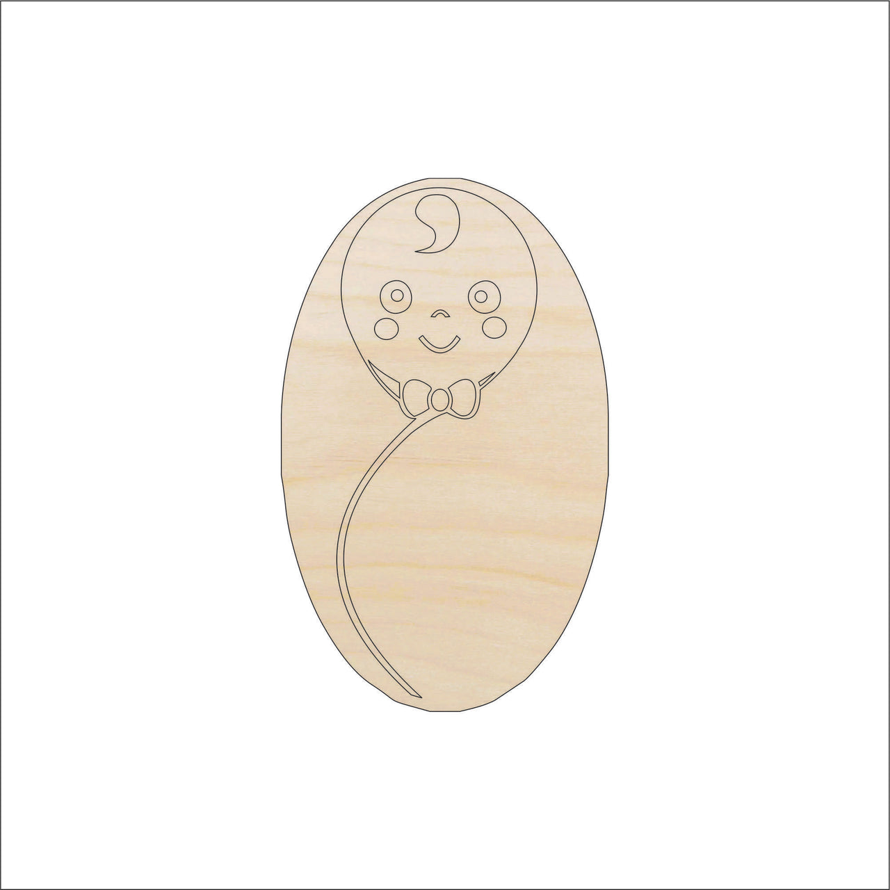 Swaddled Baby Wood Craft Shape – Laser Cut Baltic Birch Unfinished DIY Wood Art Supplies BBY11 - The Wood Shape Store