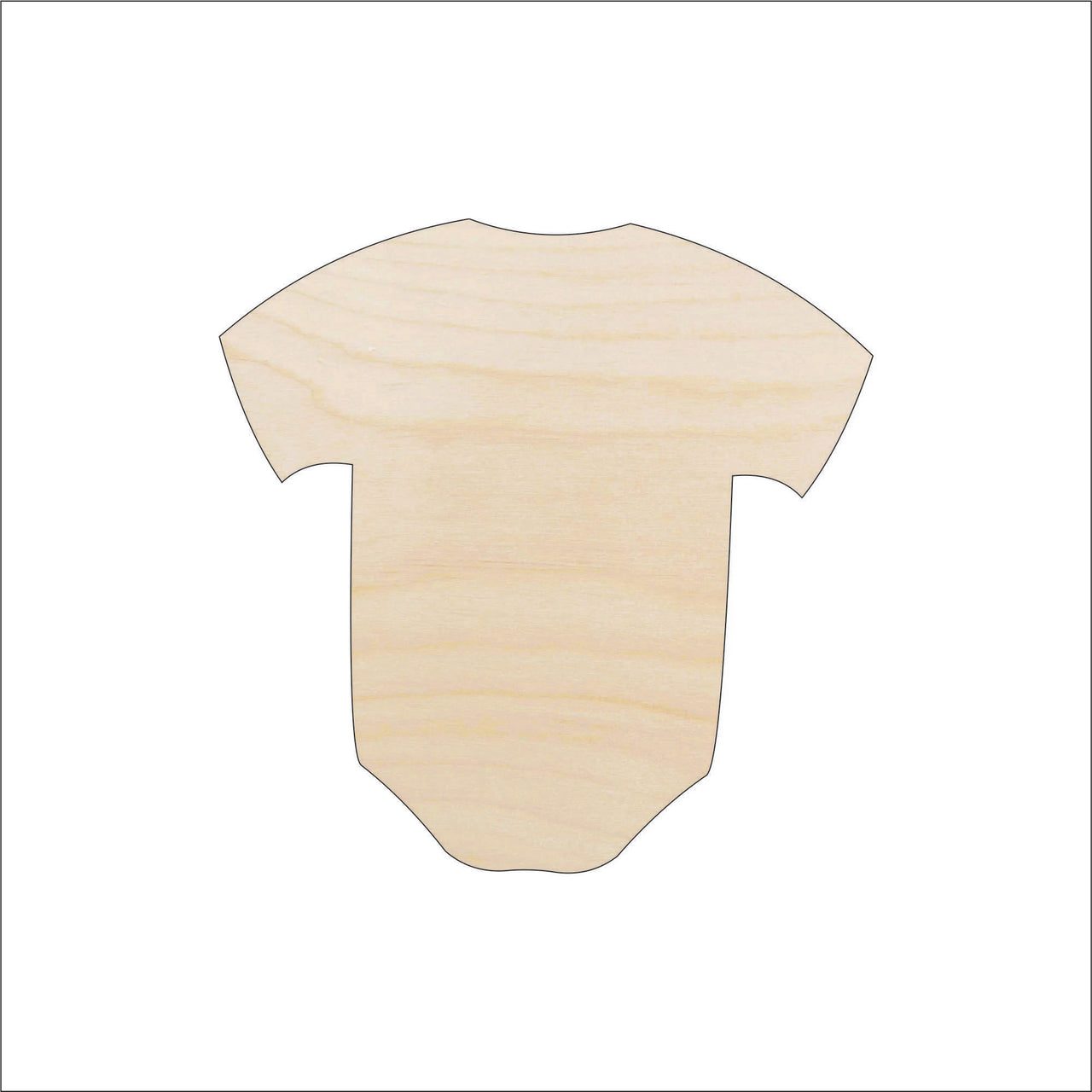 Baby Clothing Wood Craft Shape – Laser Cut Baltic Birch Unfinished DIY Wood Art Supplies BBY13 - The Wood Shape Store