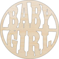 Baby Girl Wood Craft Shape – Laser Cut Baltic Birch Unfinished DIY Wood Art Supplies BBY17 - The Wood Shape Store