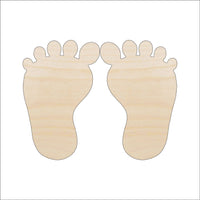 Baby Feet Wood Craft Shape – Laser Cut Baltic Birch Unfinished DIY Wood Art Supplies BBY2 - The Wood Shape Store