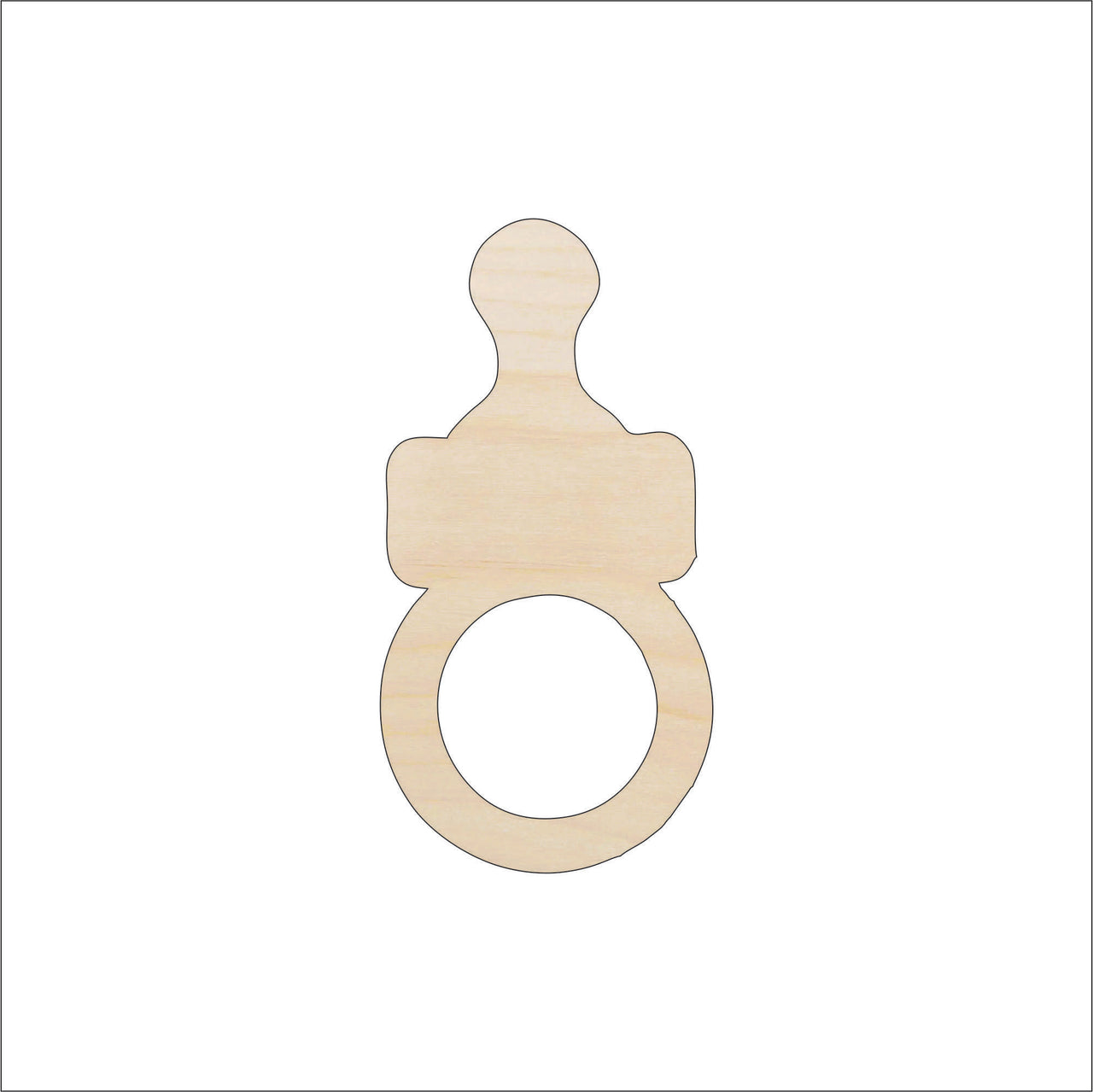 Baby Pacifier Wood Craft Shape – Laser Cut Baltic Birch Unfinished DIY Wood Art Supplies BBY31 - The Wood Shape Store