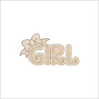 Baby Girl Wood Craft Shape – Laser Cut Baltic Birch Unfinished DIY Wood Art Supplies BBY37 - The Wood Shape Store