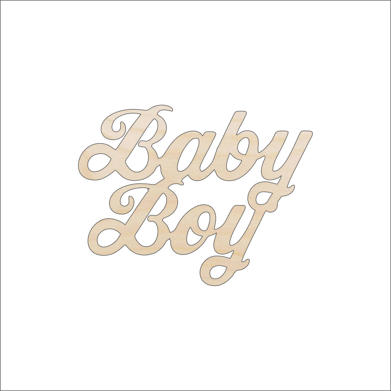 Baby Boy Wood Craft Shape – Laser Cut Baltic Birch Unfinished DIY Wood Art Supplies BBY38 - The Wood Shape Store