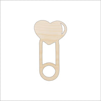 Diaper Pin Wood Craft Shape – Laser Cut Baltic Birch Unfinished DIY Wood Art Supplies BBY39 - The Wood Shape Store