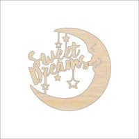 Moon Wood Craft Shape – Laser Cut Baltic Birch Unfinished DIY Art Supplies BBY42 - The Wood Shape Store