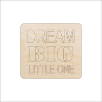 Dream Baby Wood Craft Shape – Laser Cut Baltic Birch Unfinished DIY Wood Art Supplies BBY44 - The Wood Shape Store