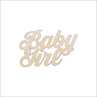Baby Girl Wood Craft Shape – Laser Cut Baltic Birch Unfinished DIY Wood Art Supplies BBY46 - The Wood Shape Store