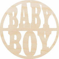 Baby Boy Sign Wood Craft Shape – Laser Cut Baltic Birch Unfinished DIY Wood Art Supplies BBY50 - The Wood Shape Store