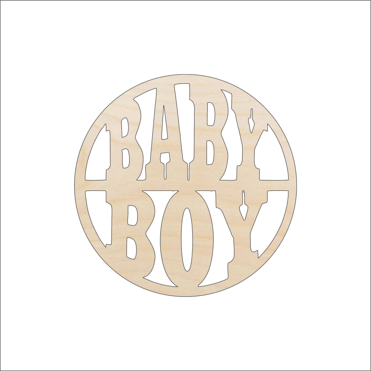 Baby Boy Sign Wood Craft Shape – Laser Cut Baltic Birch Unfinished DIY Wood Art Supplies BBY50 - The Wood Shape Store
