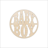 Baby Boy Sign Wood Craft Shape – Laser Cut Baltic Birch Unfinished DIY Wood Art Supplies BBY50 - The Wood Shape Store