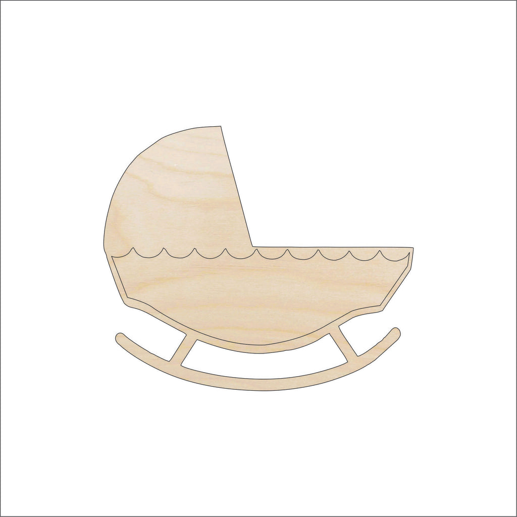 Baby Cradle Wood Craft Shape Laser Cut Out & Unfinished DIY Craft Supply  BBY8