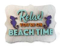 Beach Relax 3D Laser Cut Door Sign – Baltic Birch Wood Craft Supplies | DIY Kit BC102 - The Wood Shape Store