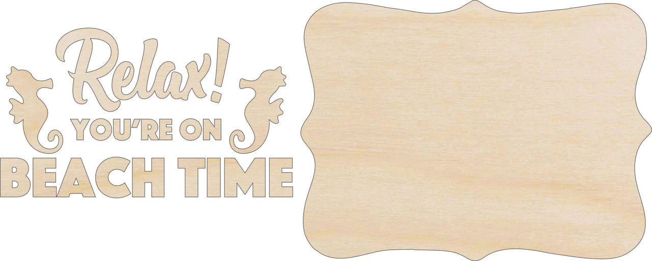 Beach Relax 3D Laser Cut Door Sign – Baltic Birch Wood Craft Supplies | DIY Kit BC102 - The Wood Shape Store