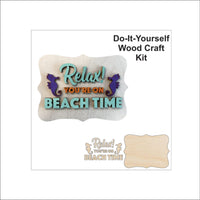Beach Relax 3D Laser Cut Door Sign – Baltic Birch Wood Craft Supplies | DIY Kit BC102 - The Wood Shape Store