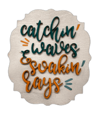 Catching Waves 3D Laser Cut Door Sign – Baltic Birch Wood Craft Supplies | DIY Kit BC104 - The Wood Shape Store