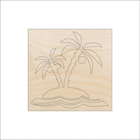Palm Tree Wood Craft Shape – Laser Cut Baltic Birch Unfinished DIY Wood Art Supplies BCH10 - The Wood Shape Store