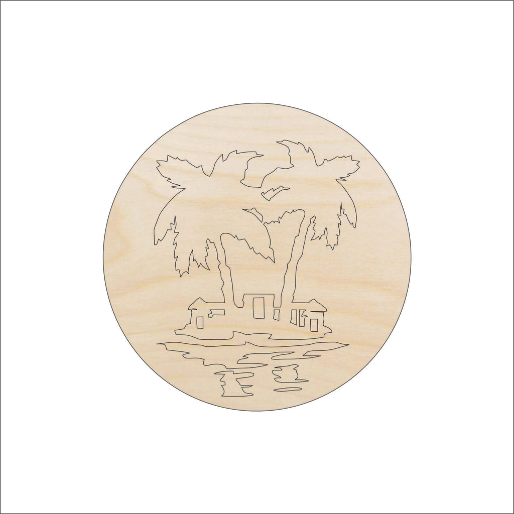 Palm Tree Wood Craft Shape Laser Cut Out & Unfinished DIY Craft Supply  BCH11