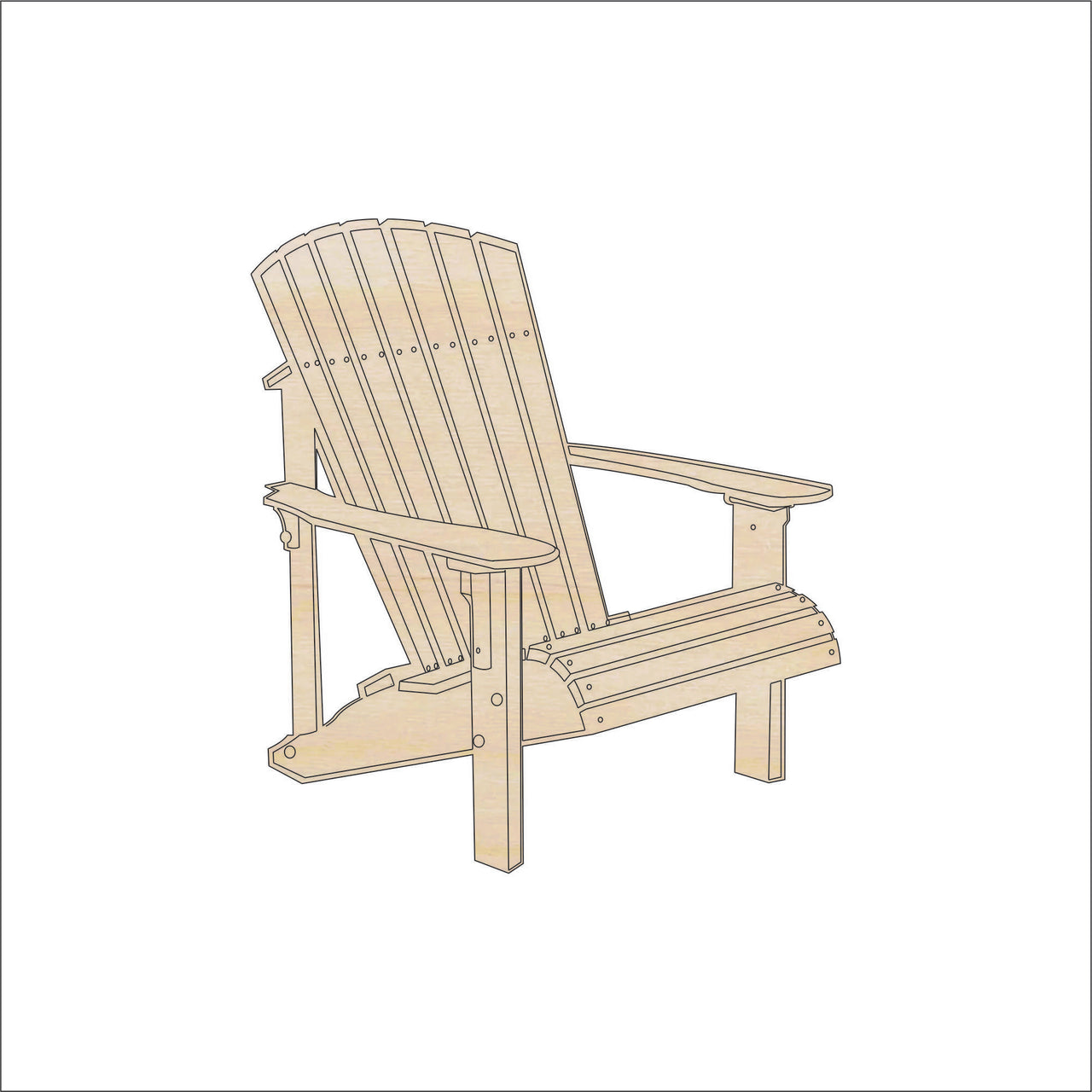 Chair Wood Craft Shape – Laser Cut Baltic Birch Unfinished DIY Wood Art Supplies BCH12 - The Wood Shape Store