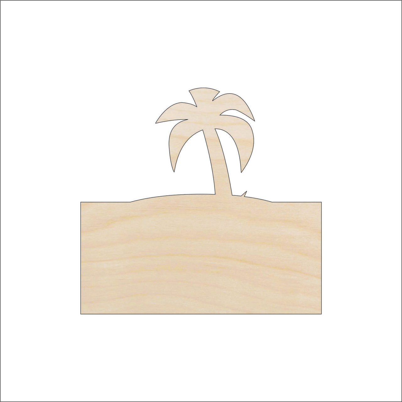Palm Tree Wood Craft Shape – Laser Cut Baltic Birch Unfinished DIY Wood Art Supplies BCH15 - The Wood Shape Store