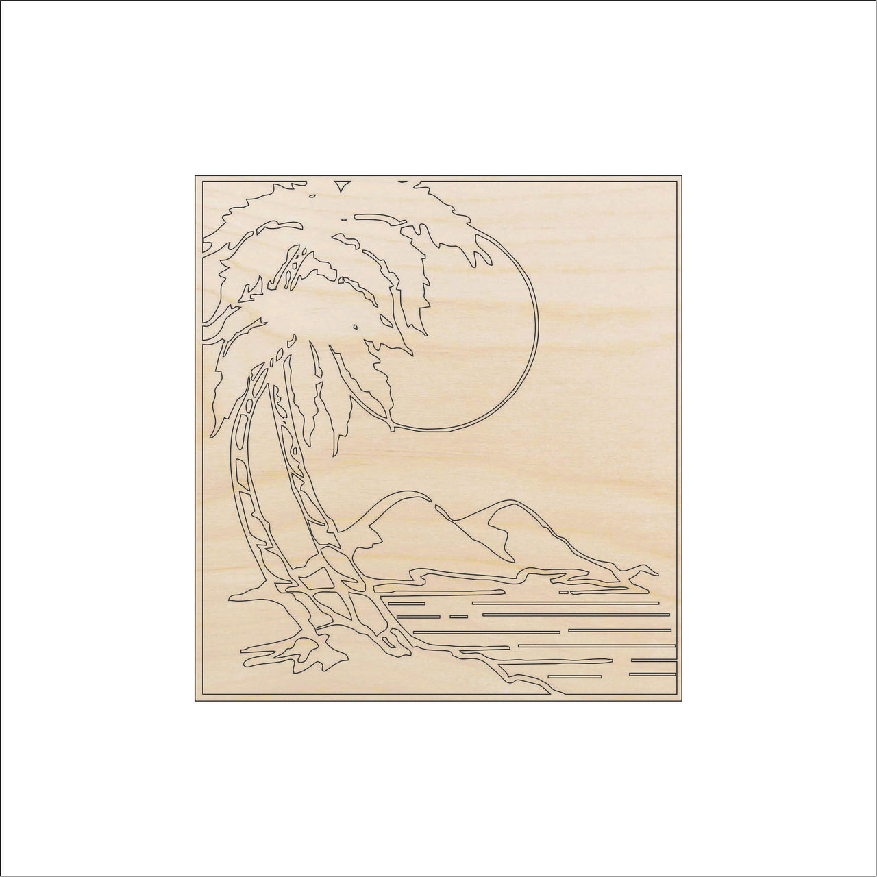 Beach Wood Craft Shape – Laser Cut Baltic Birch Unfinished DIY Wood Art Supplies BCH17 - The Wood Shape Store