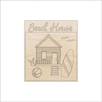 Beach Wood Craft Shape – Laser Cut Baltic Birch Unfinished DIY Wood Art Supplies BCH18 - The Wood Shape Store