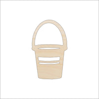 Beach Bucket Wood Craft Shape – Laser Cut Baltic Birch Unfinished DIY Wood Art Supplies BCH1 - The Wood Shape Store