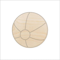 Beach Ball Wood Craft Shape – Laser Cut Baltic Birch Unfinished DIY Wood Art Supplies BCH26 - The Wood Shape Store