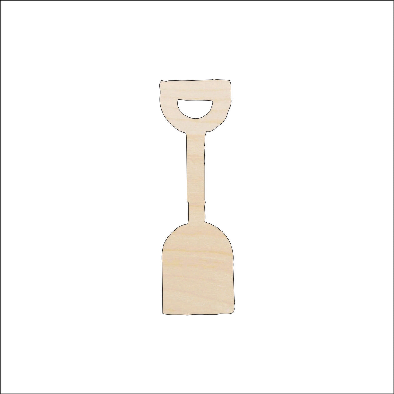 Beach Shovel Wood Craft Shape – Laser Cut Baltic Birch Unfinished DIY Wood Art Supplies BCH3 - The Wood Shape Store