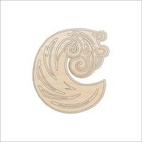 Wave Wood Craft Shape – Laser Cut Baltic Birch Unfinished DIY Wood Art Supplies BCH4 - The Wood Shape Store
